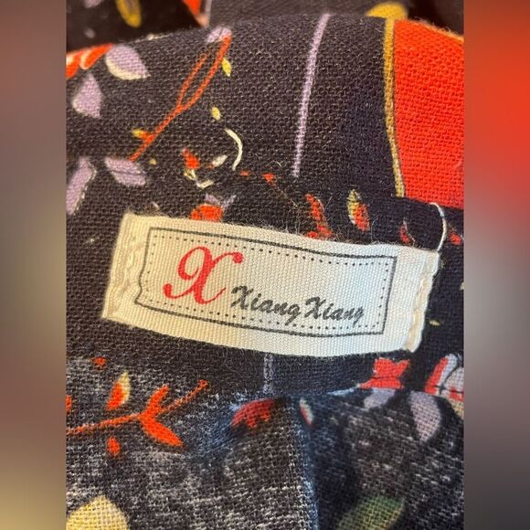 Xiang Xiang ethnic cotton long blouse/ dress with horses and tree of life M - Picture 8 of 8